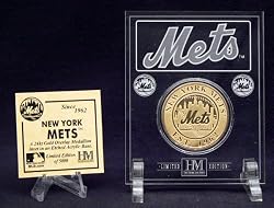 New York Mets 24KT Gold Coin in Archival Etched Acrylic Coins - MLB Baseball