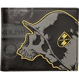 Metal Mulisha Urgency Men's Casual Wear Wallet w/ Free B&F Heart Sticker Bundle - Black/Yellow / One Size
