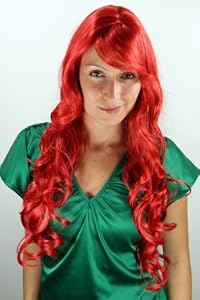 Perücke rot Locken lang Seitenscheitel 70cm 9204S-137