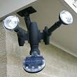 BT Outdoor Solar Power Two Head Outdoor Spot Light