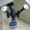 BT Outdoor Solar Power Two Head Outdoor Spot Light