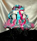 Zebra Diaper Cake Baby Shower Centerpiece - Zebra Baby Shower Decorations