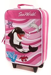 Shamu Pink Rolling Bag