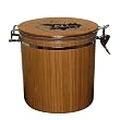 Kansas Jayhawks Bamboo Laser-Engraved Cannister NCAA College Athletics