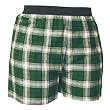FALSE FLY - Green and White Tartan Plaid Check Cotton Flannel Plaid check boxers boxer shorts exposed waist false fly