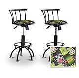 2 Dale Earnhardt Jr Nascar Black Adjustable Barstools