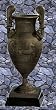 Iron Chariot urn vase sculpture Roman Style statue New