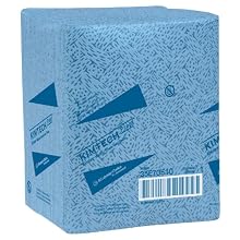 Kimberly-Clark Kimtech Prep 33560 Disposable 1/4 Fold Wiper, 13" Length x 12-1/2" Width, Blue (8 Packs of 66)