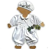 Girls jump suit Lionella, white, for babies, with pouch, Baby clothes | christening suits