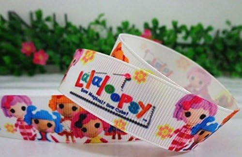 10 Yards 7/8 Inch Lalaloopsy Girl Cartoon Package Printed Ribbon, DIY Cartoon Polyester Grosgrain Ribbon