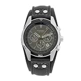 Fossil Men's CH2586 Sports Chronograph Leather Cuff Black Dial Watch