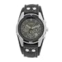 Fossil Men's CH2586 Sports Chronograph Leather Cuff Black Dial Watch