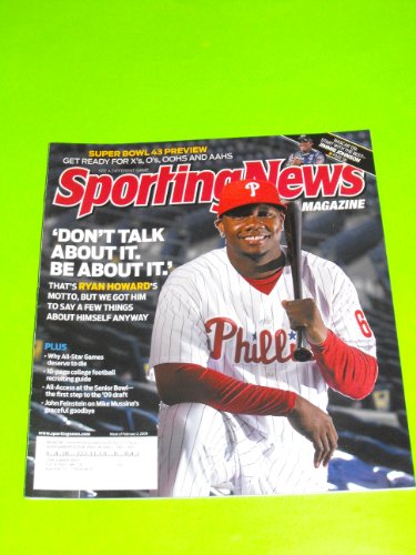 Ryan Howard Phillies (Sporting News Magazine - February 2, 2009)