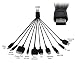 Cables Kart™ Mobile Phone 10-In-1 USB Computer Charger - Black - Compatible with: Apple iPhone 3, 4 and 4S, iPod, Samsung, Nokia, Microsoft, Sony Ericsson, LG, MOTOROLA, MP3 & MP4 Players etc - 1 Year Warranty RS.165.00