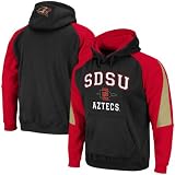 San Diego State Aztecs Scarlet-Black Playmaker Pullover Hoodie Sweatshirt (Large)