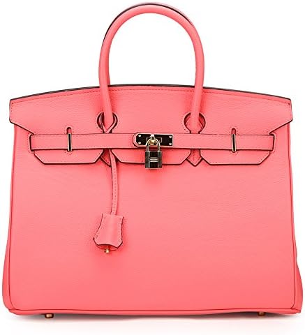 Fengyaqiandai BK Style Women's Genuine Leather Classic Litchi Grain Large Size 30 cm Top-handle-bags Lipstick