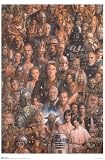 Star Wars ~ Star Wars Poster ~ Rare Art Collage of Characters!!!~ 24" x 36"
