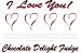 Gourmet Food : "I Love You" Chocolate Delight Fudge Box