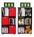 Furinno 3x2 Columns Multipurpose Bookcase Storage Cabinet w/3 Bin Drawers, 99100R1 (Revised)