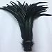 Shekyeon 16-18inch 40-45cm Rooster Coque Tail Feather for costume decoration pack of 20 (Black)