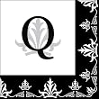 Monogram Regalia Cocktail Napkin - Q