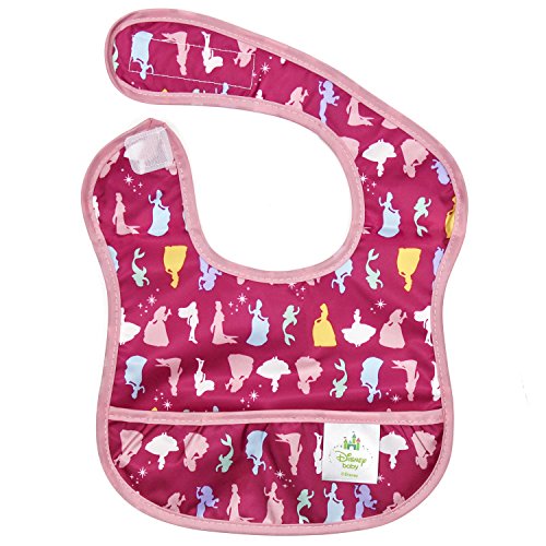 Bumkins Disney Baby Waterproof Starter Bib, Princess Silhouette, 6-9 Months