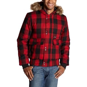 Buy Akademiks Young Mens Buffalo Plaid Hooded Bomber Jacket by Akademiks