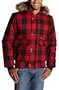 Akademiks Men's Buffalo Plaid Hooded Bomber Jacket,Buffalo Plaid,XX-Large
