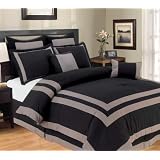 12pc Bed-in-a-Bag Harbor Black Comforter Set -- Size: queen