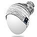Mydeal Winter Fashion Bluetooth Beanie Hat Pom Pom Knit Music Cap with Removal Speakers & Mic Hands Free Wireless Headphones Headsets Earphone for Skiing Skating Hiking Running, Black