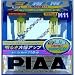PIAA 13511 H11 12-Volt Plasma Ion Crystal Yellow 55=100-Watt Bulb - Twin Pack
