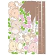 Easy Instant Home Decor Wall Sticker Decal - Teddy Bear Growth Chart (Metric)