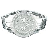 Luxurman Mens Watches Designer Diamond Watch 0.50ct