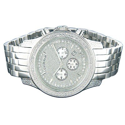 Luxurman Mens Watches Designer Diamond Watch 0.50ct