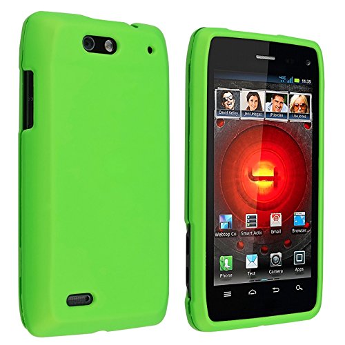 Neon Green Rubberized Hard Case Cover for Verizon Motorola Droid 4 Neon Green Rubberized Hard Case Cover for Verizon Motorola Droid 4