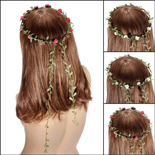 New Bohemian Festival Wedding Bride Headdress Flower Headbands Forehead Garland