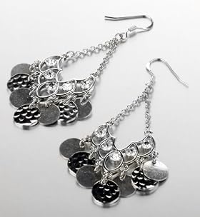 Chandelier Coin & Bead Drop Earrings