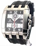 MENS CROTON RUBBER CHRONO DATE WATCH CC311245BSBK