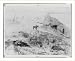 Historic Print (L): Birds-eye view of canyon at Wounded Knee, S.D.