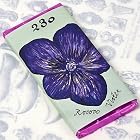 Dark Chocolate Floral Bar with Violet