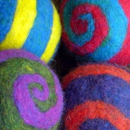Spiderfelt Felted Felt Spiral Ball Felting Kit - Yellow/Cobalt