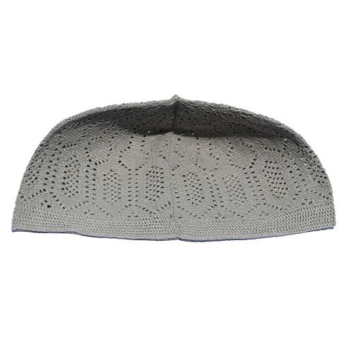 Kids Kufi Skull Cap - Grey One-size Turkish Muslim Islamic Taqiya Takke for Children