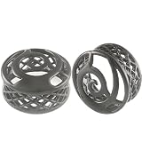 1 1/8 inch (28mm) - Black Alloy Double Flared Flare Ear Large Gauge Plugs Flesh Tunnels Earlets ABIC - Ear stretched Stretching Expanders Stretchers - Pierced Body Piercing Jewelry BL-T-014 - Sold as a Pair
