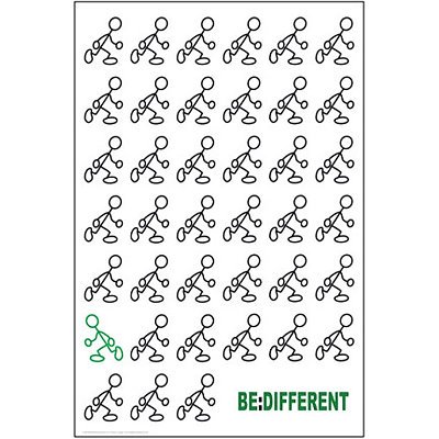 Be Different Poster Print, 24x36