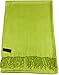 CJ Apparel Lime Green Solid Color Design Nepalese Shawl Pashmina SecondsNEW