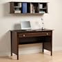 Prepac Contemporary Wood Desk and with Hutch in Espresso