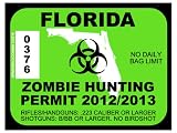 Florida Zombie Hunting Permit 2012 (Bumper Sticker)