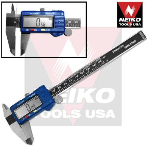 NEW! 12 Digital Caliper Stainless Steel LCD Measuring Tool - with Fraction Display