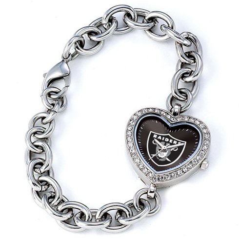Game Time GTW-NFL-HEA-OAK Oakland Raiders NFL Ladies Heart Series Watch
