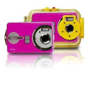 Vivitar 7399 7.0 Megapixel Underwater Digital Camera - Pink (7MP, 4x Zoom, 15 Metre Waterproof, 2.4 Screen) **Free Waterproof Case**